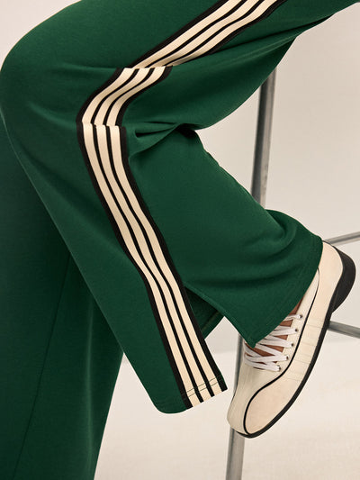Side Stripe Wide-Leg Sweatpants
