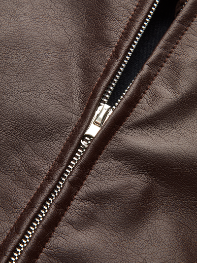 Faux Leather Knotted Top