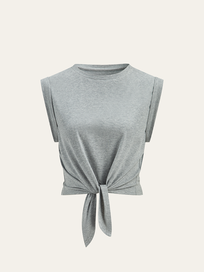 Cotton Knotted T-Shirt