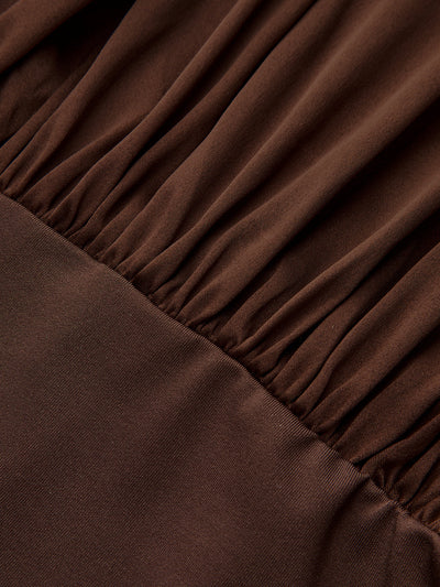 Satin Collared Long Sleeve Bodysuit