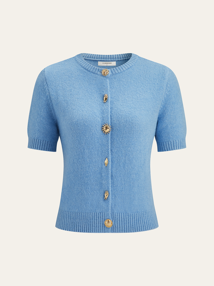 Metal Detail Knit Cardigan