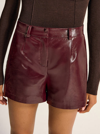 PU Leather Shorts without Belt