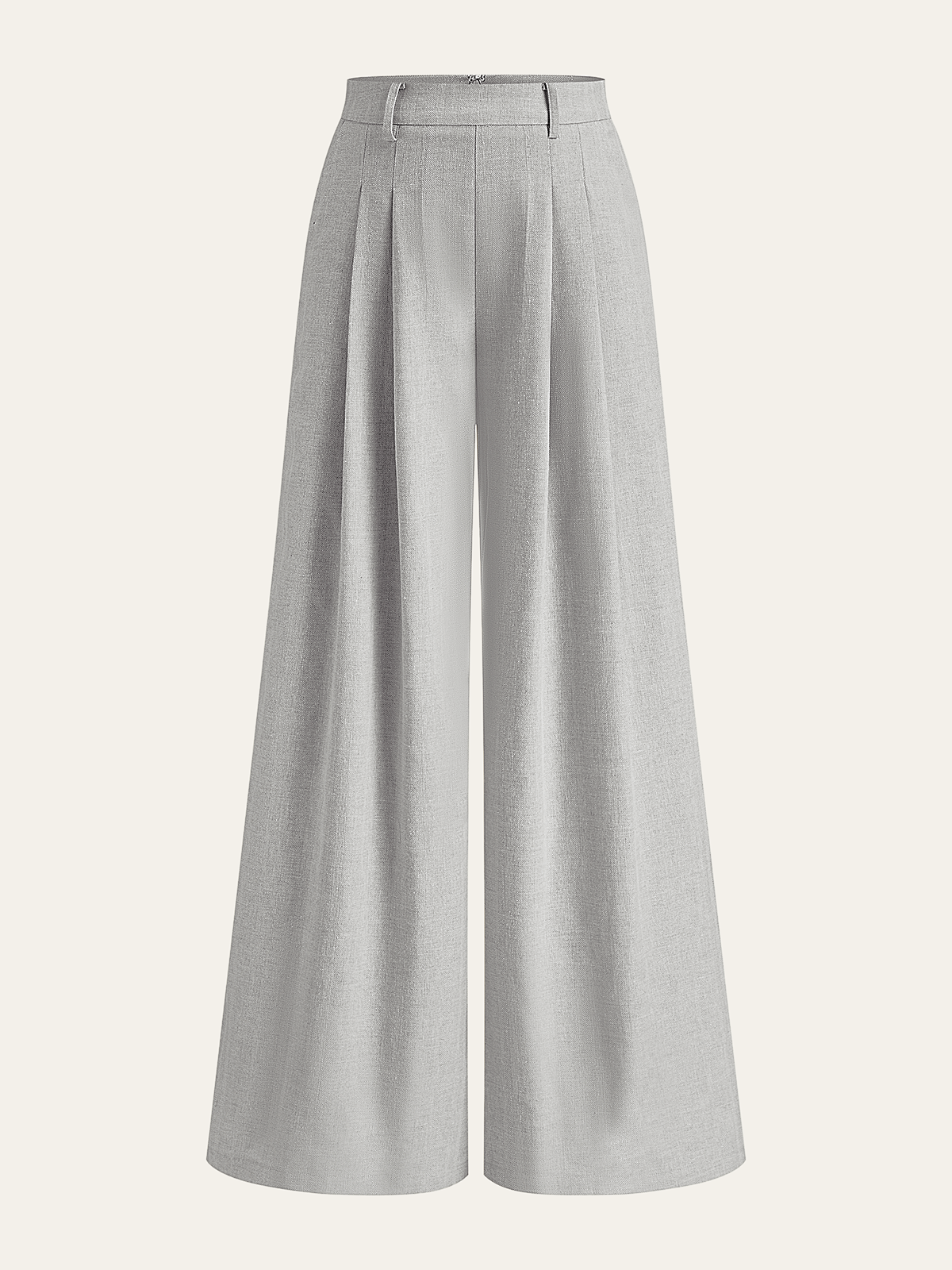 Linen Blend Wide-Leg Pants