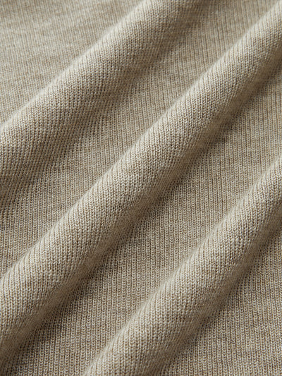 Mock Neck Wool-Blend Knit Top