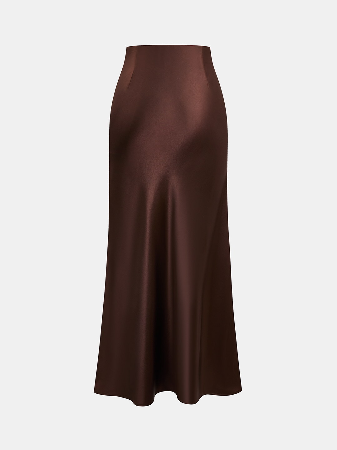 Elastic-Waist Satin Mermaid Maxi Skirt