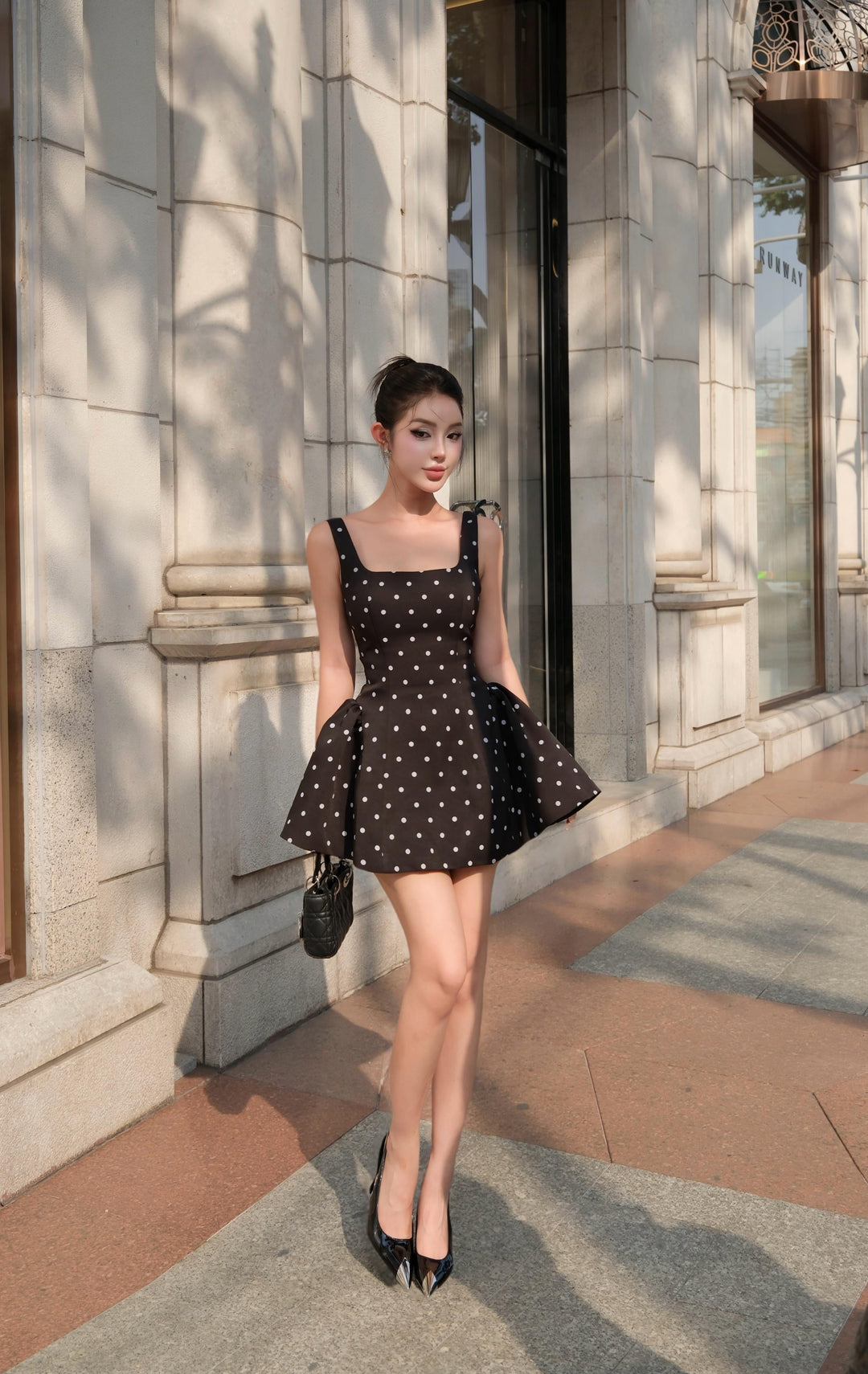 Corinne Polka Dress - Celestia Couture