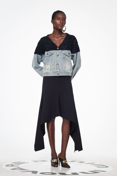 Bakhtiyar Embroidered Sequin Denim Jacket