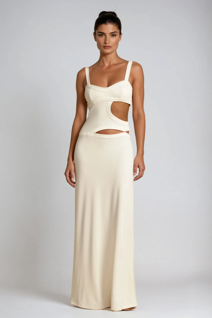 Berny Cutout Spaghetti Maxi Dress - Celestia Couture
