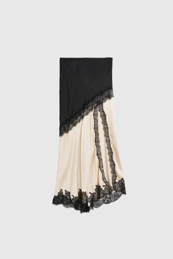 Bess Lace Satin Skirt - Celestia Couture