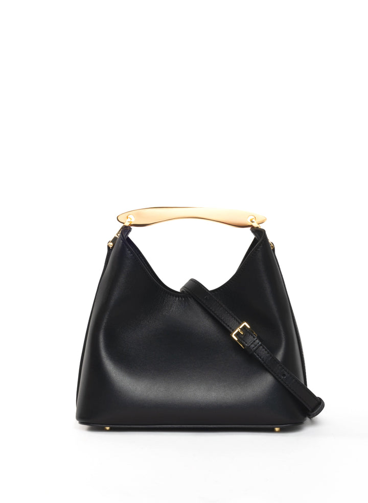 Small Boomerang Leather Black - Gold