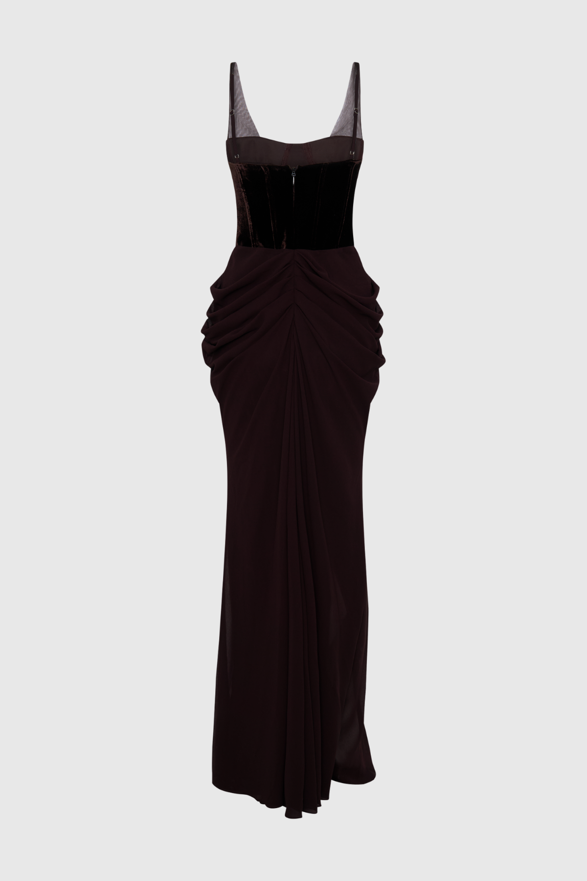 Boyan Mesh Ruch Maxi Dress