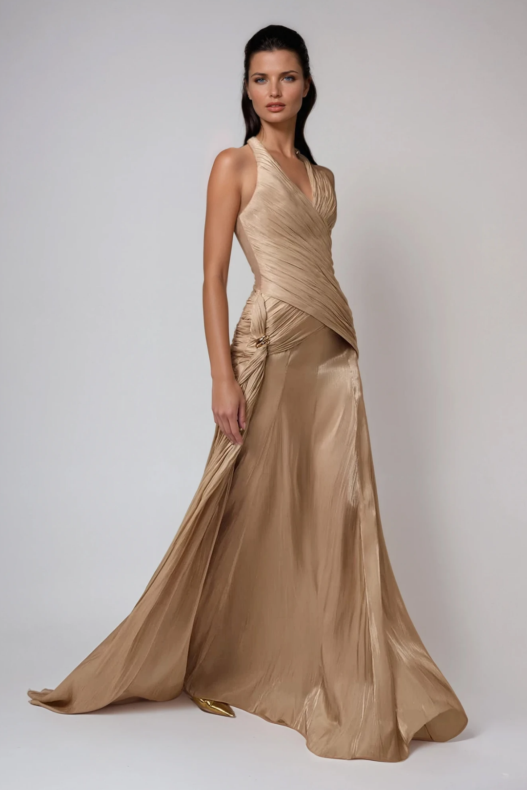 Boyce Ruch Plunge Maxi Dress - Celestia Couture