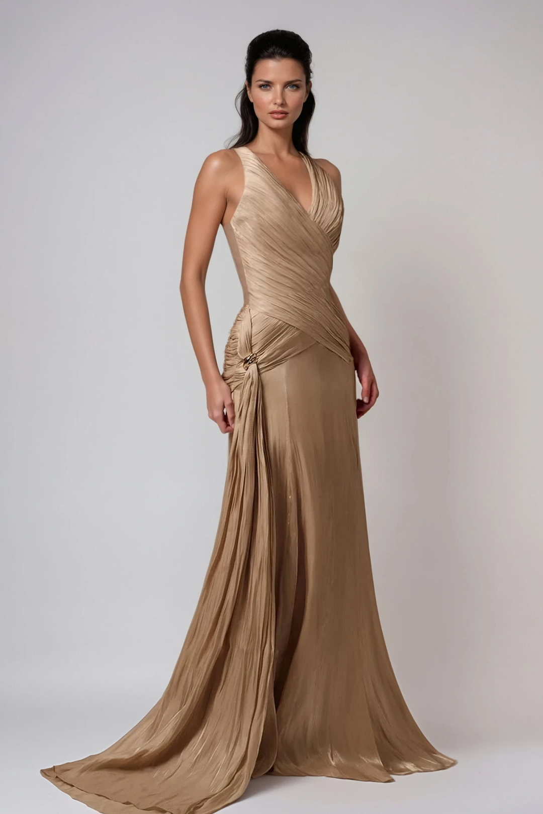 Boyce Ruch Plunge Maxi Dress - Celestia Couture