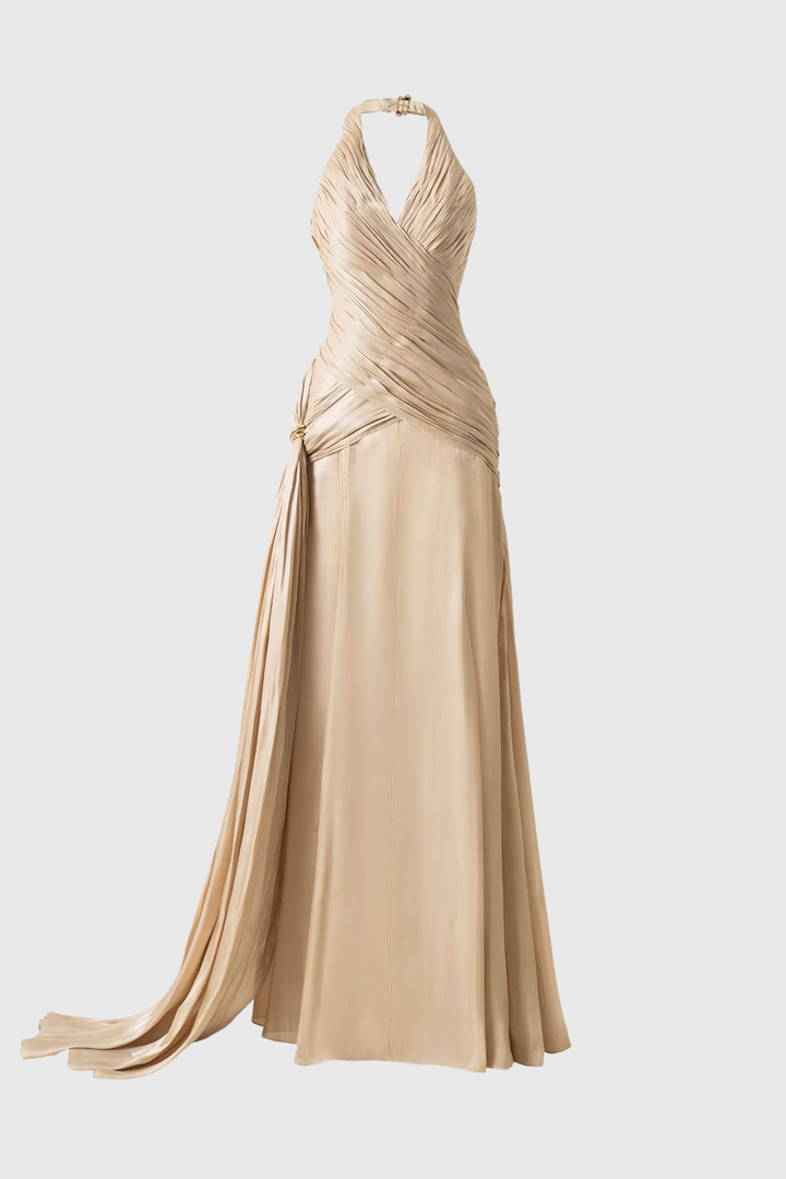 Boyce Ruch Plunge Maxi Dress - Celestia Couture