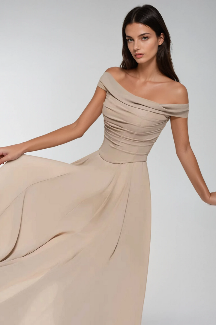 Brandon Corset Ruffle Maxi Dress - Celestia Couture