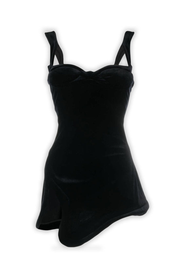 Camille Sweetheart Asymmetric Mini Dress - Celestia Couture
