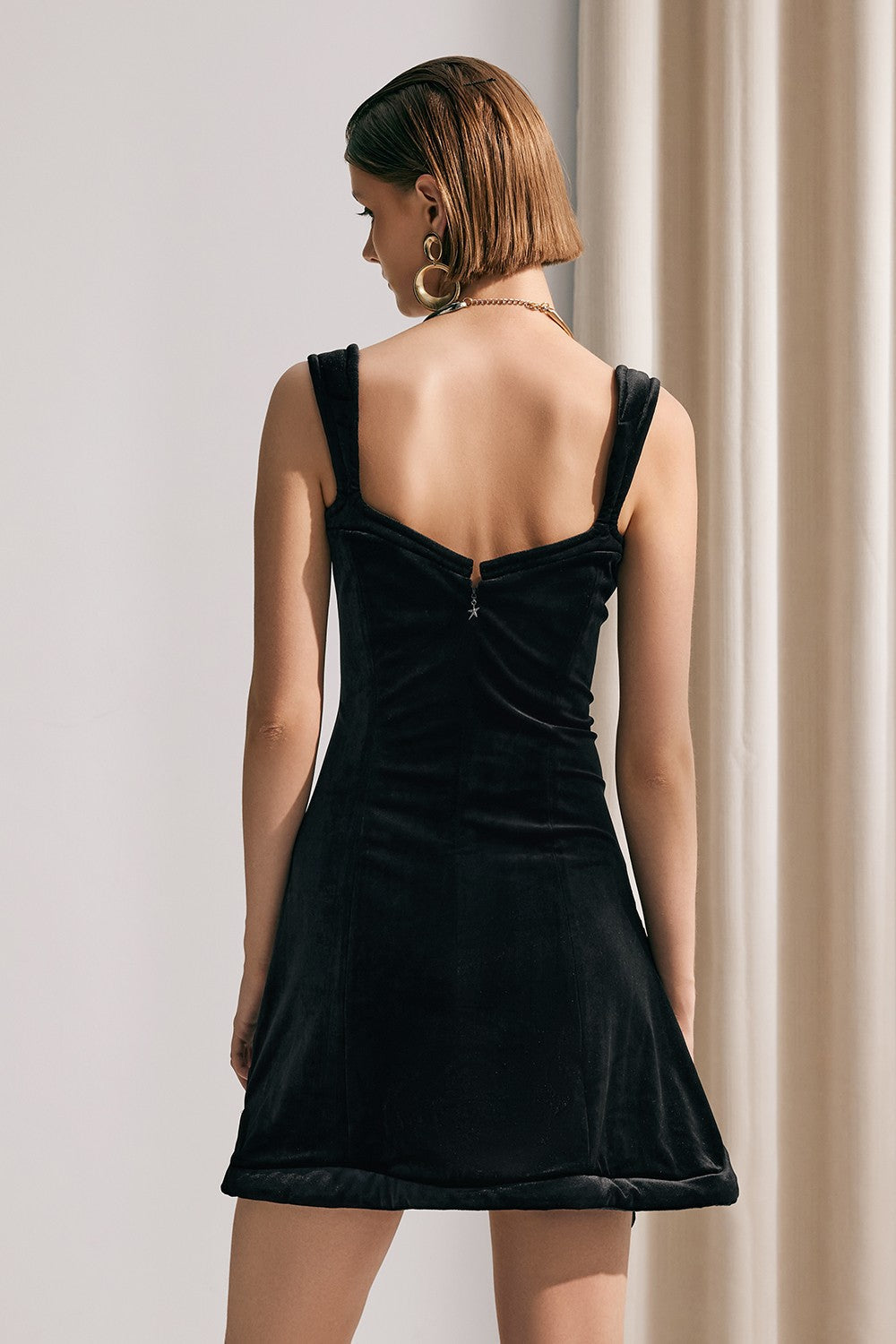 Camille Sweetheart Asymmetric Mini Dress - Celestia Couture