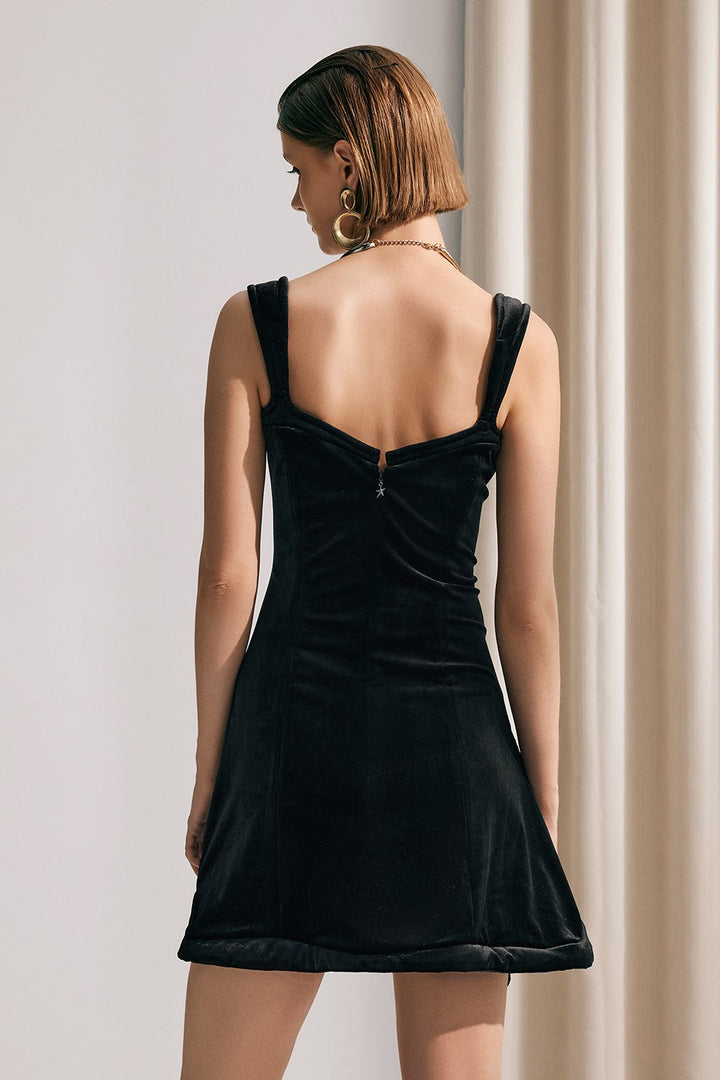 Camille Sweetheart Asymmetric Mini Dress - Celestia Couture