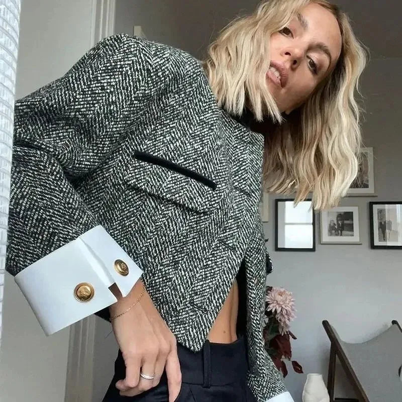 Deeptown Vintage Tweed Jacket - Celestial Couture