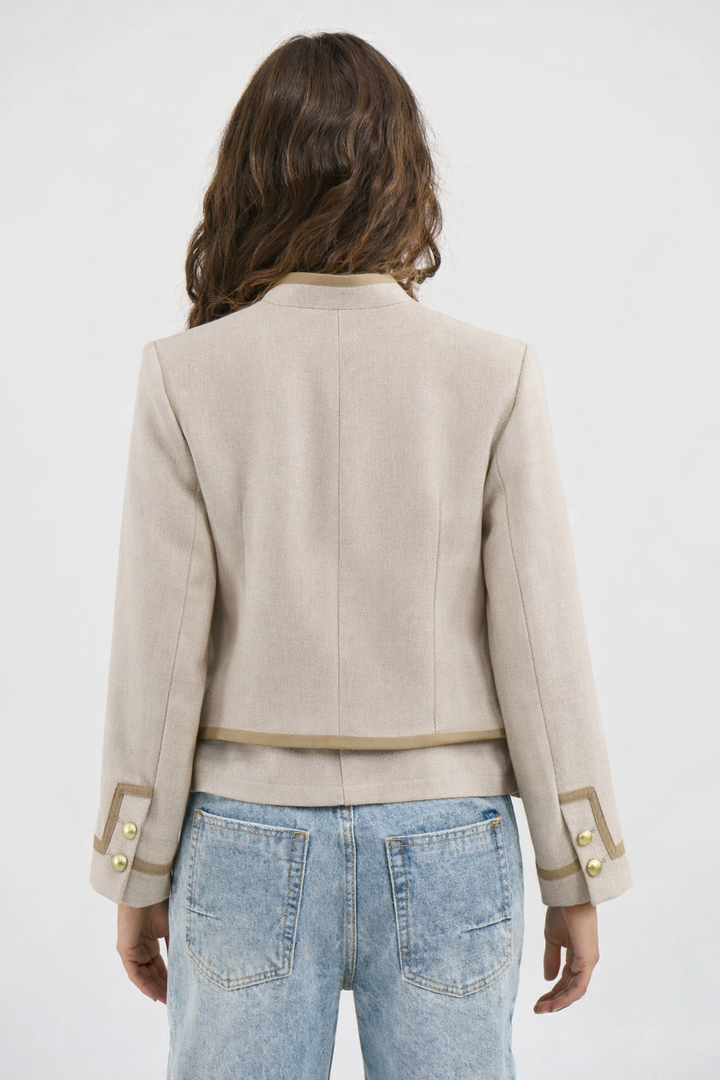 Buttoned Jacket "Napoleone" Beige