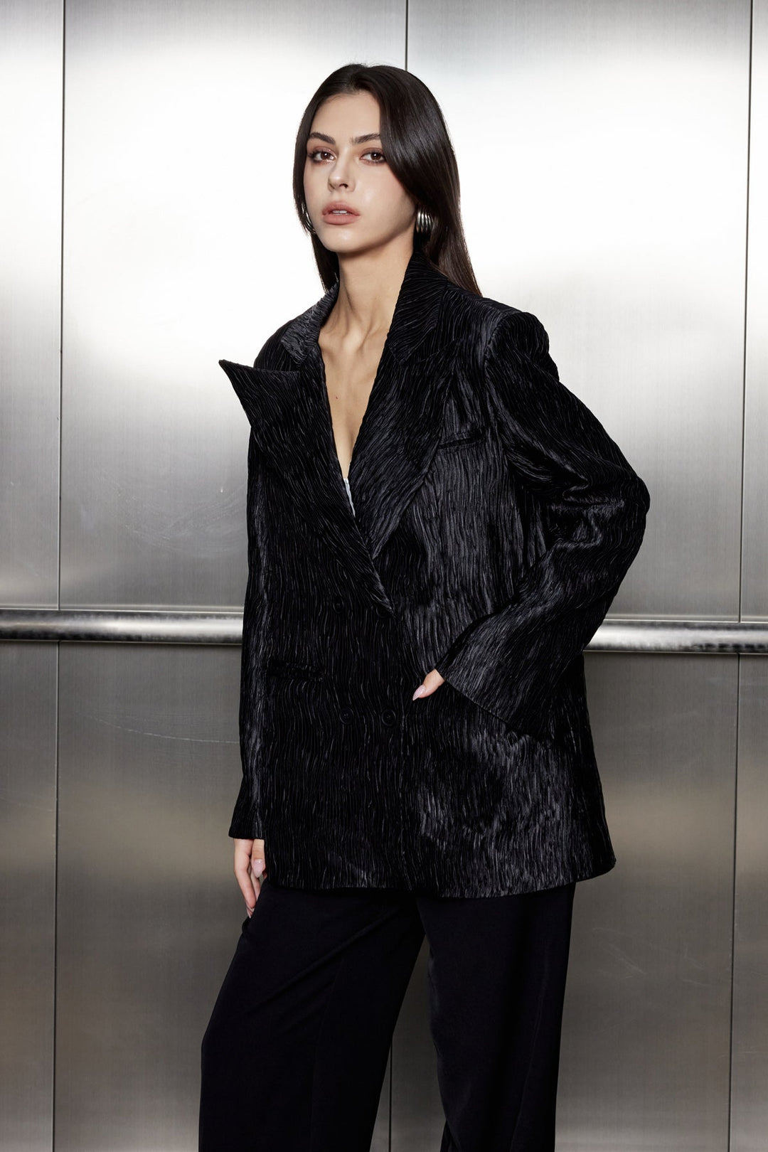 Chitra Ruch Stripe Blazer - Celestia Couture