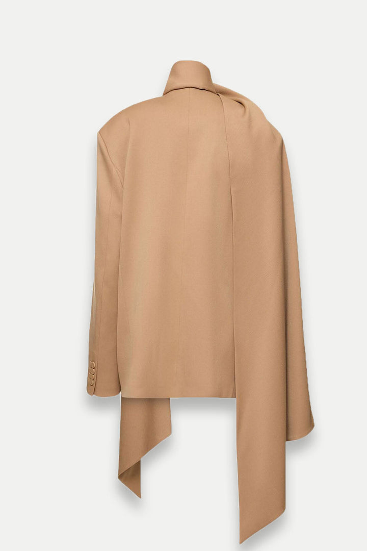 Claire Cutout Blazer Set In Brown - Celestia Couture