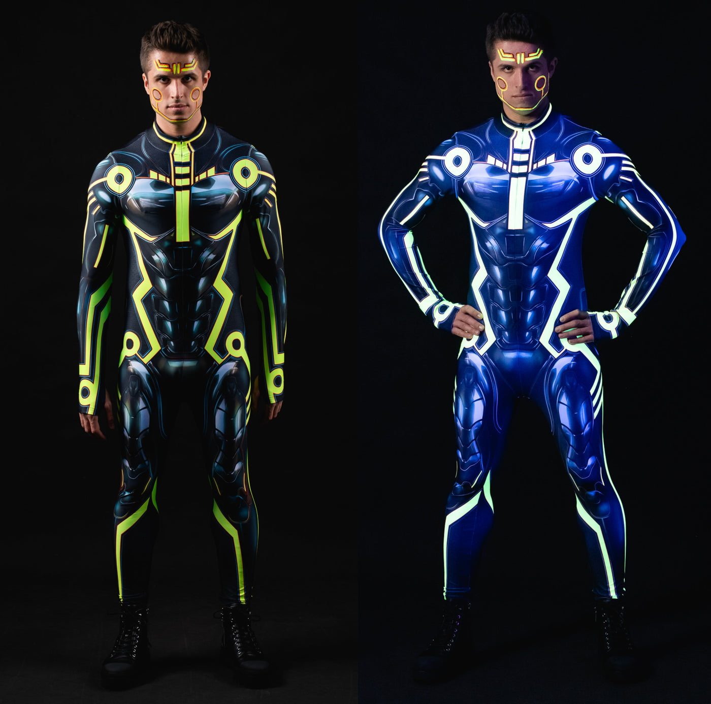 CYBER TRON Costume for Men - UV Reactive