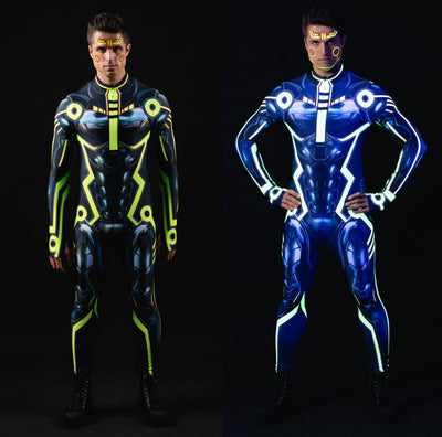 CYBER TRON Costume for Men - UV Reactive