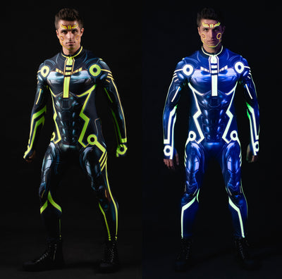 CYBER TRON Costume for Men - UV Reactive