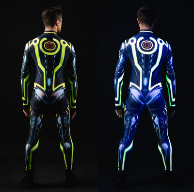 CYBER TRON Costume for Men - UV Reactive