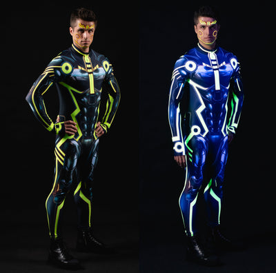 CYBER TRON Costume for Men - UV Reactive