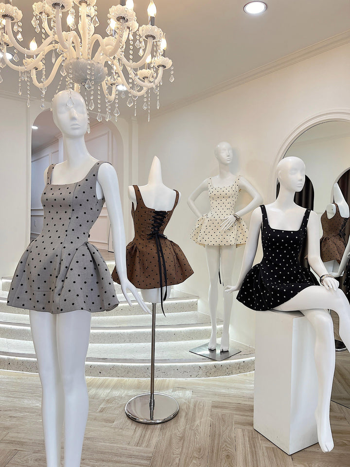 Corinne Polka Dress - Celestia Couture