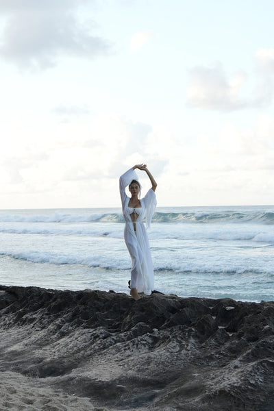 VIENTO KIMONO DRESS | CREAM