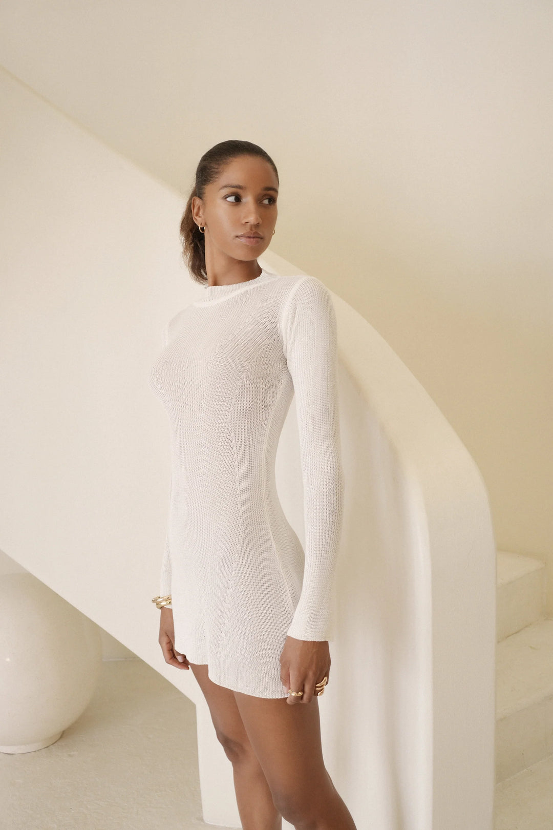 INSOMNIA SHORT DRESS | WHITE - Celestia Couture