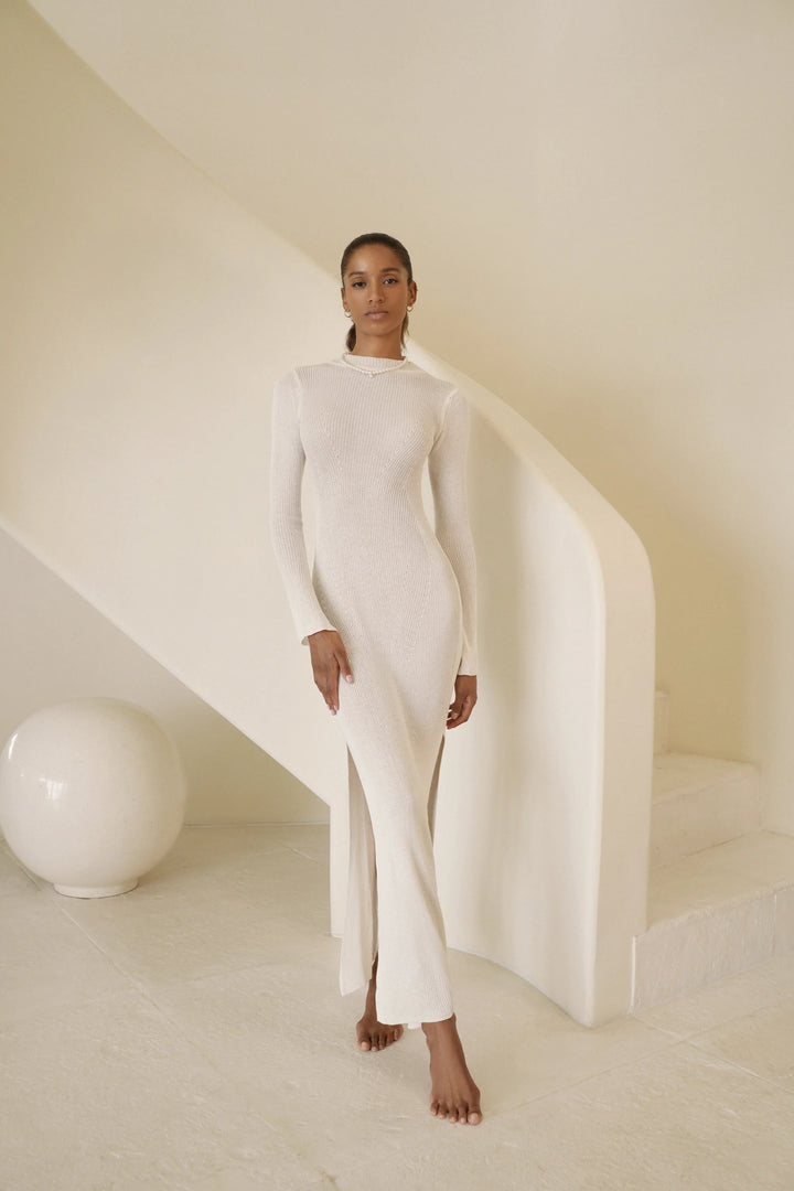 INSOMNIA LONG V2 DRESS | WHITE - Celestia Couture