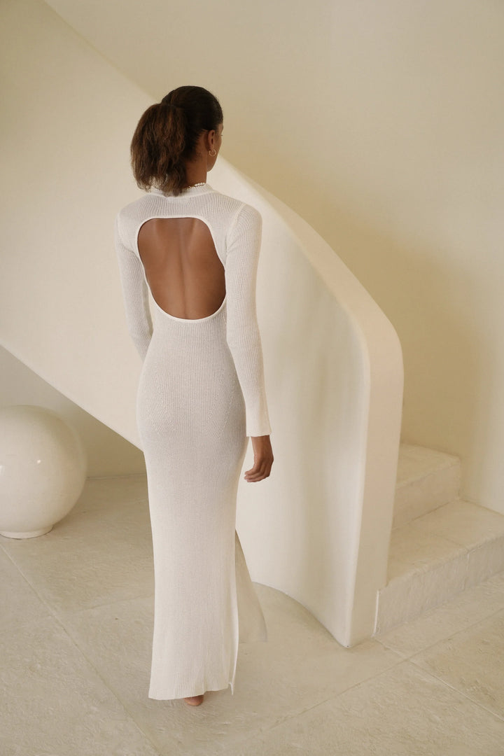 INSOMNIA LONG V2 DRESS | WHITE - Celestia Couture