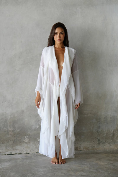 VIENTO KIMONO DRESS | CREAM