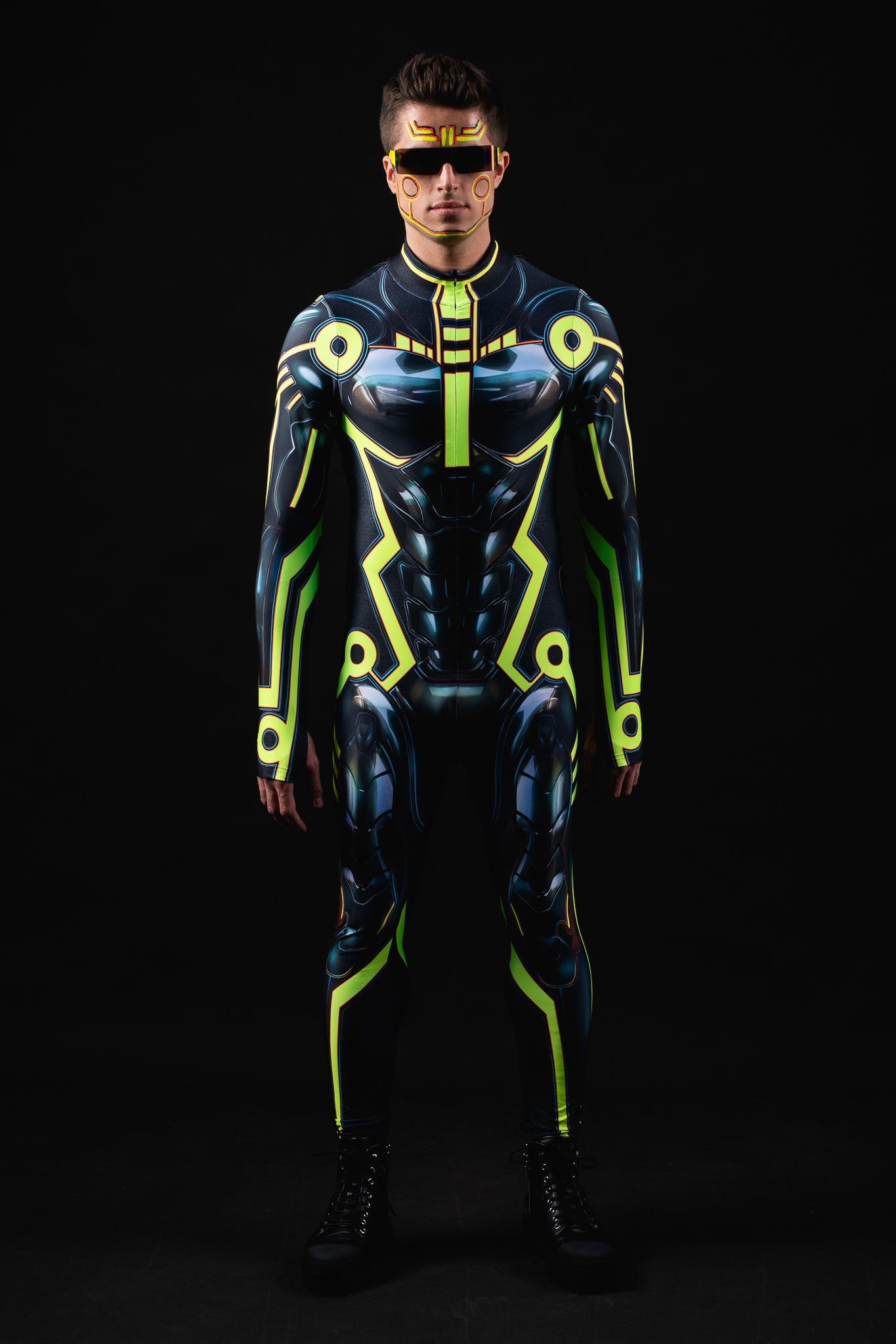 CYBER TRON Costume for Men - UV Reactive