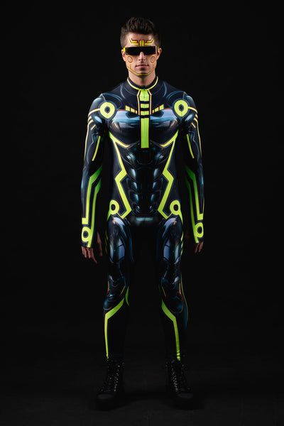 CYBER TRON Costume for Men - UV Reactive