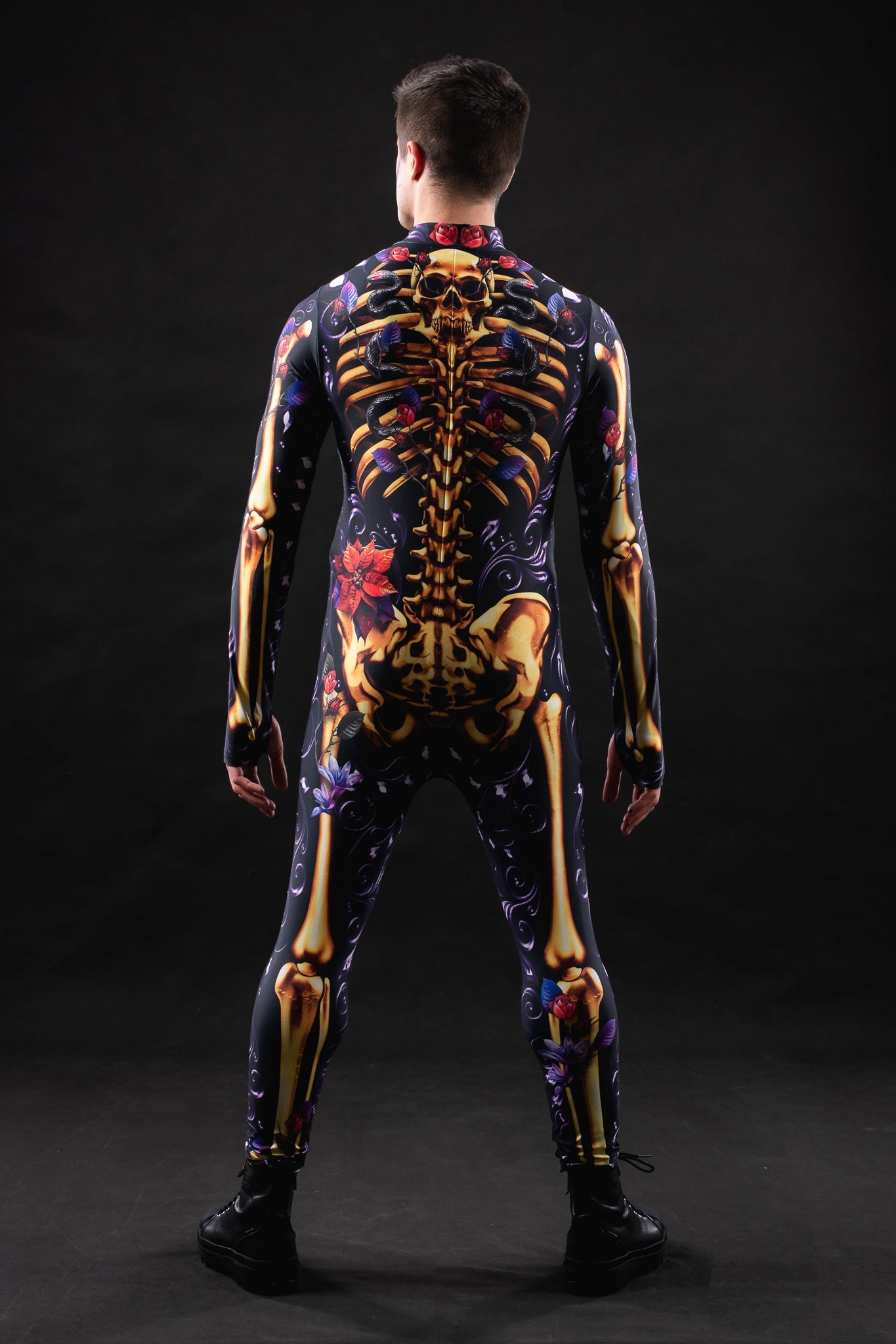 PURPLE ORNAMENTS SKELETON Costume for Men