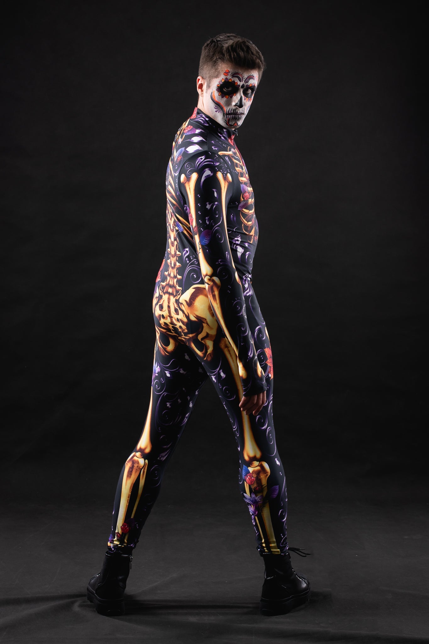 PURPLE ORNAMENTS SKELETON Costume for Men