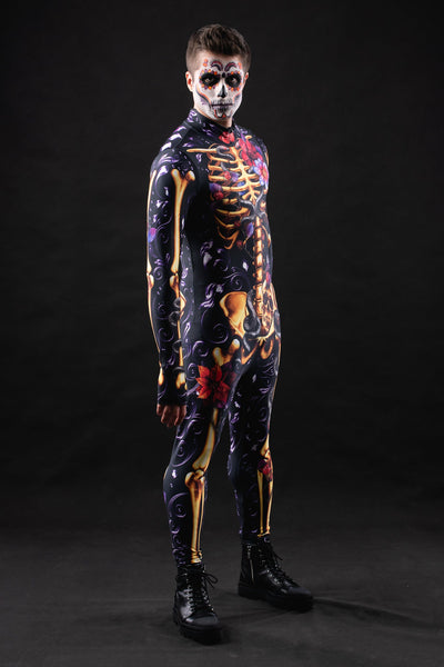 PURPLE ORNAMENTS SKELETON Costume for Men