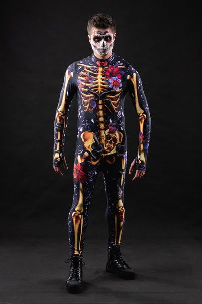 PURPLE ORNAMENTS SKELETON Costume for Men