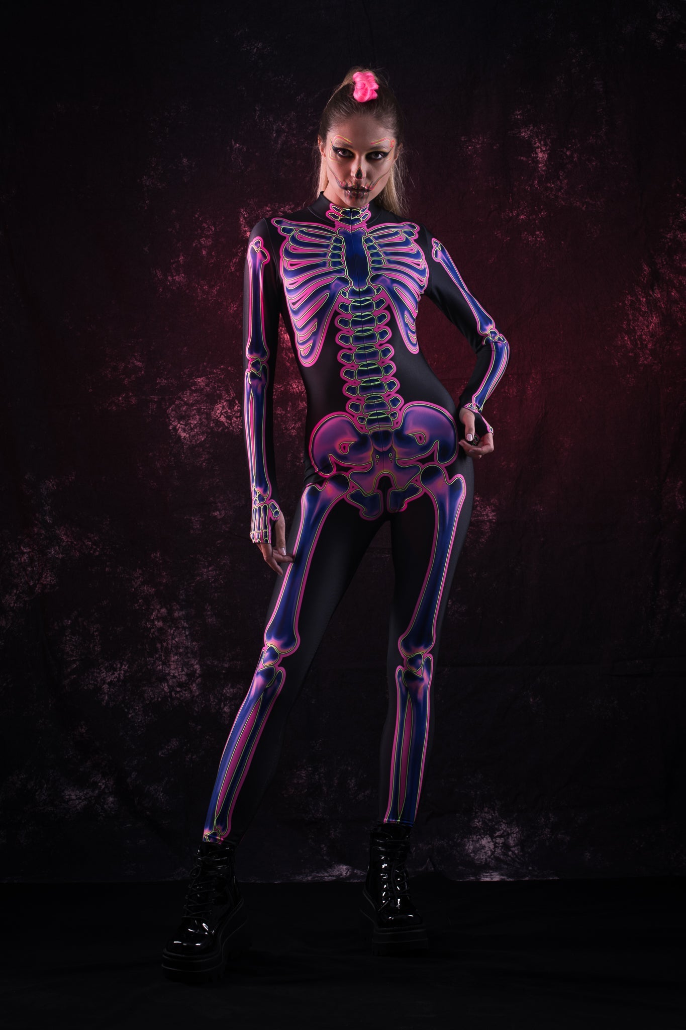 NEON SKELETON Costume for Women - UV Reactive