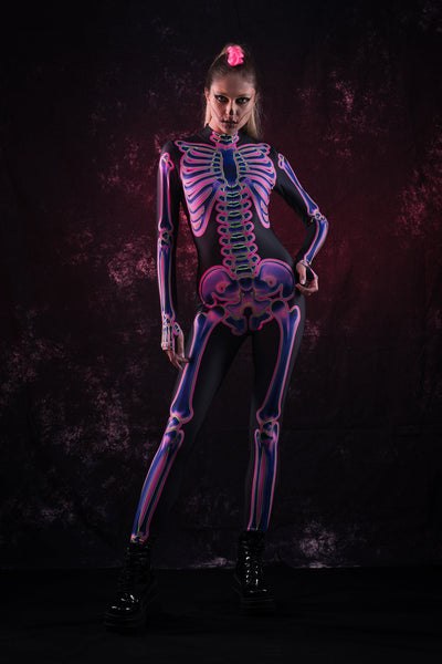 NEON SKELETON Costume for Women - UV Reactive