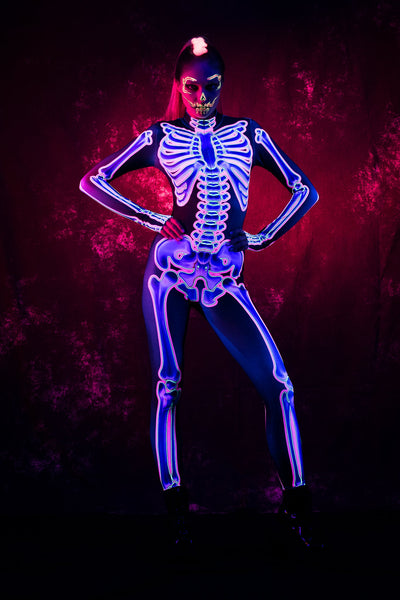 NEON SKELETON Costume for Women - UV Reactive