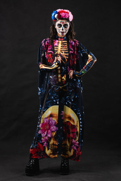 Blue ORNAMENTS SKELETON Costume for Women - Style Solo or Set