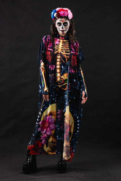 Blue ORNAMENTS SKELETON Costume for Women - Style Solo or Set