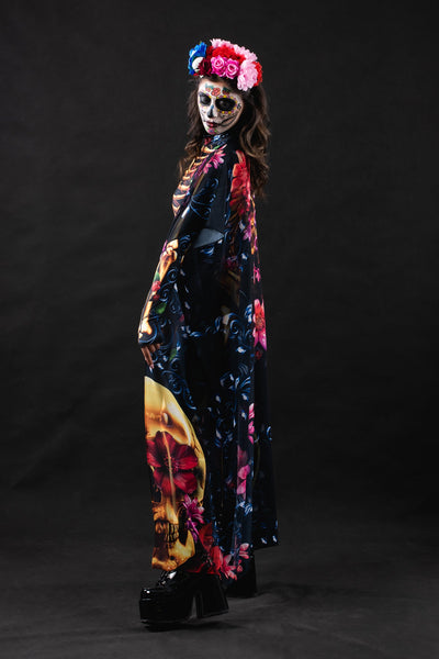 Blue ORNAMENTS SKELETON Costume for Women - Style Solo or Set