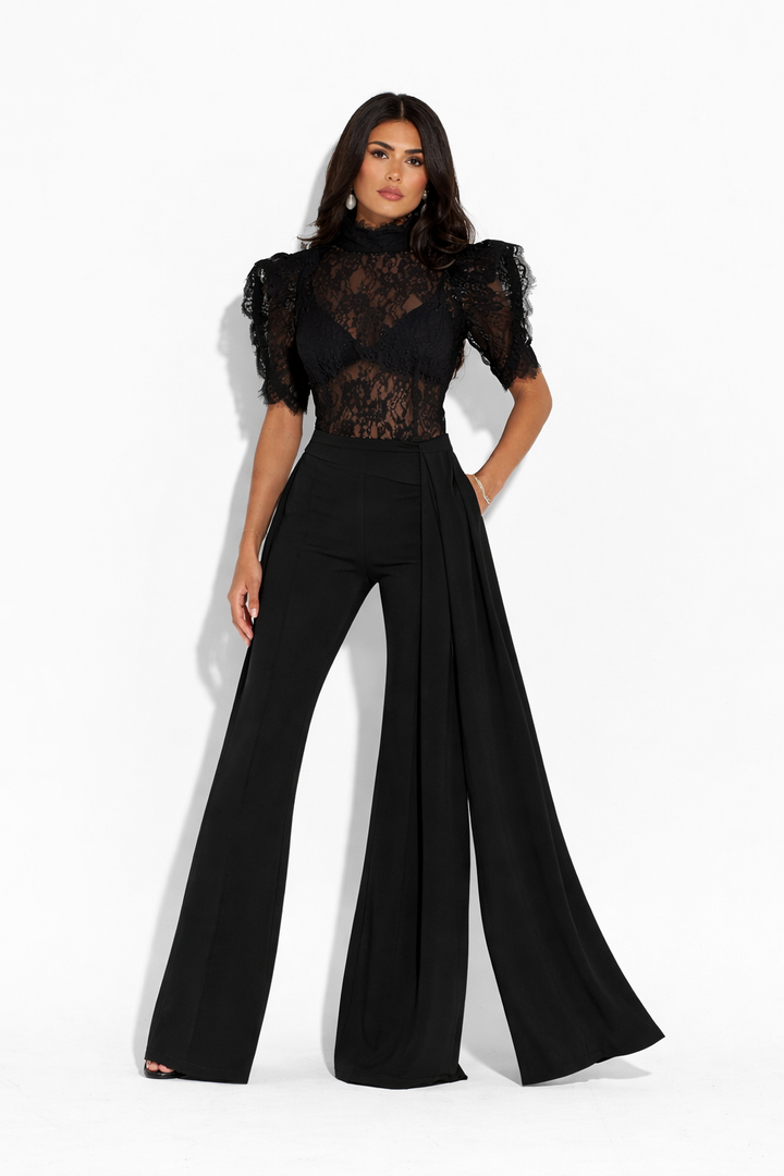 GARDENIA Lace Top (BLACK)